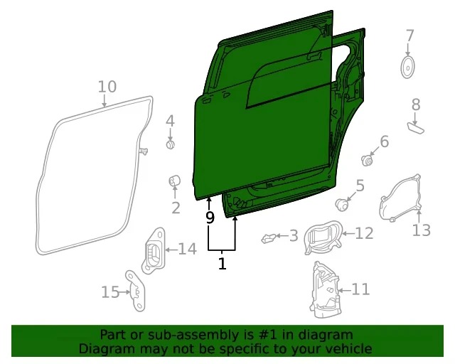 Great Fitment Replaced Aluminum Car Rear Doors for  Sienna 2021-2023 67004-08190 67003-08180